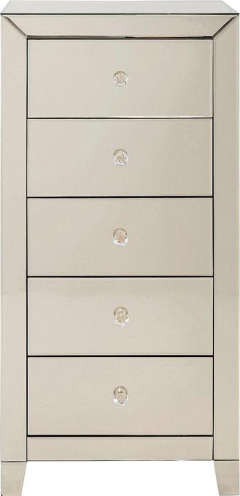 Image du produit Designlife Commode haute Luxury Champagne 5-tiroirs (49 x 41 x 110 cm)