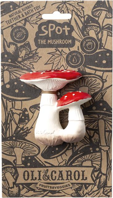 Actual product image Oli and Carol Oli&Carol Spot the Mushroom Teether Bite Ring