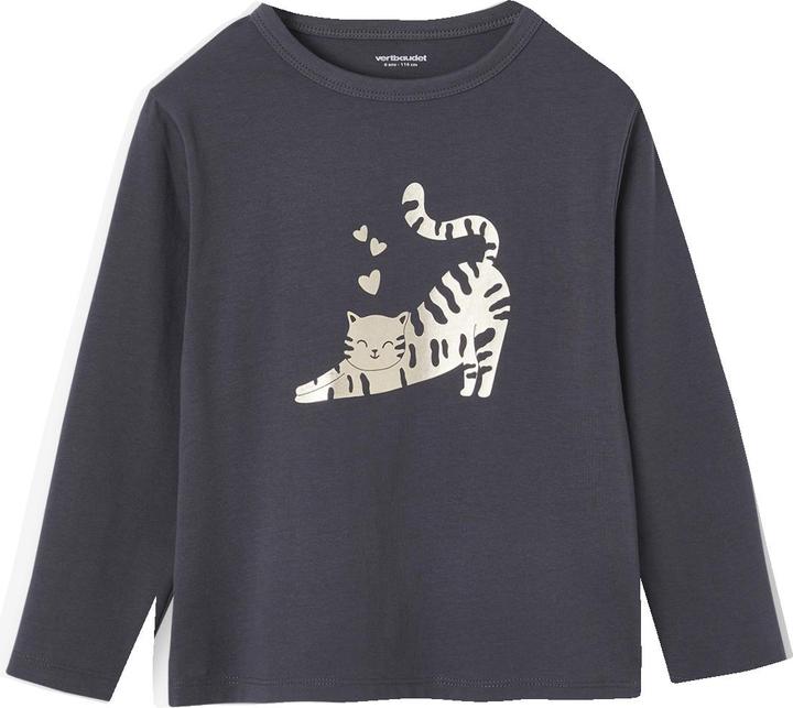 Image du produit Vertbaudet T-shirt fille imprimé métallique en coton recyclé (92)