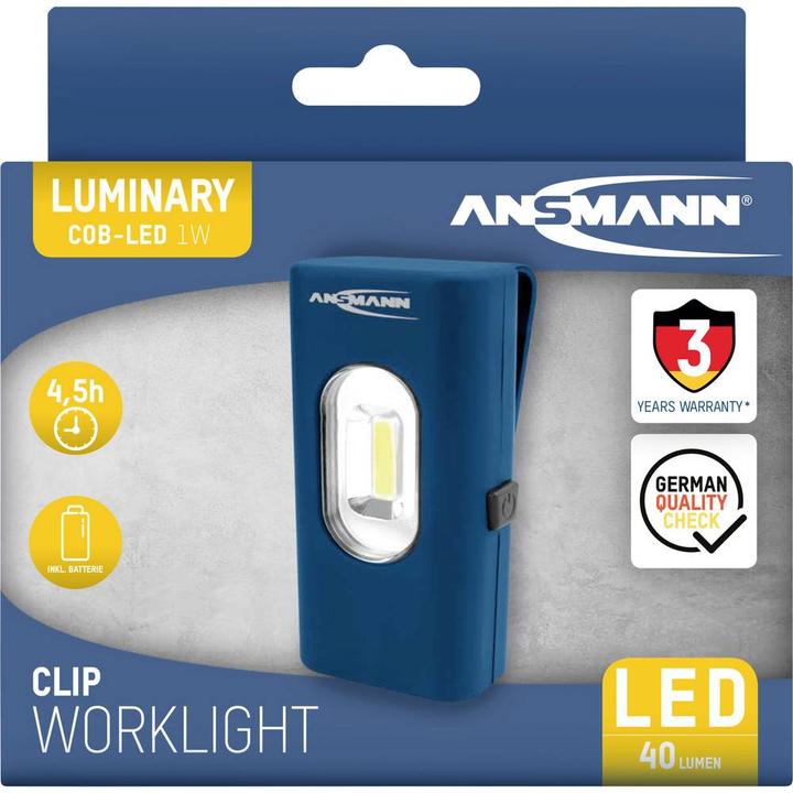 Immagine prodotto Ansmann Luce da officina WL308 Clip a batteria (40 lm)