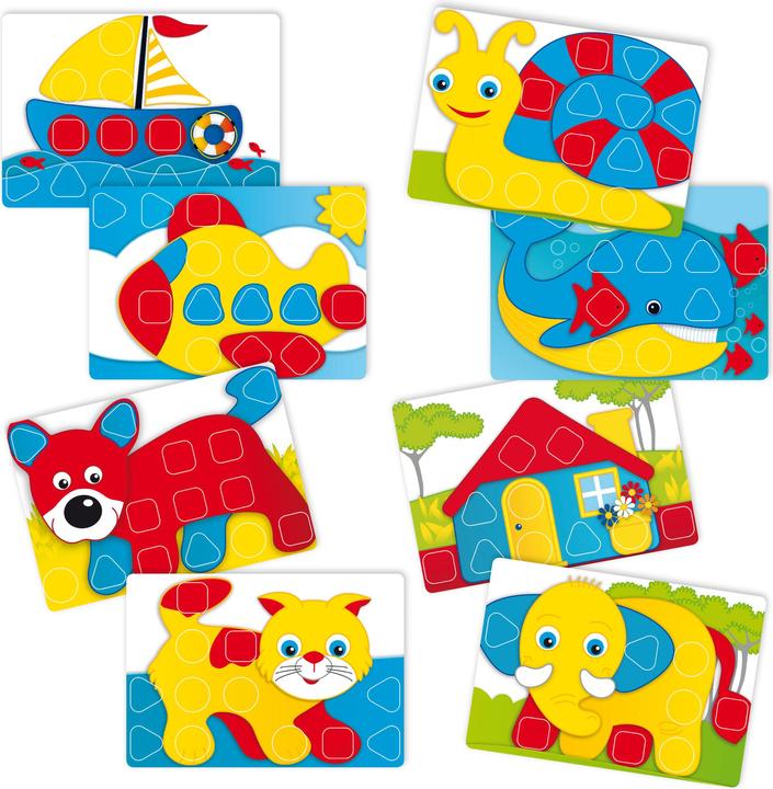 Actual product image Quercetti Peg Mosaic FantaColor Baby Starter Set (33 pcs)