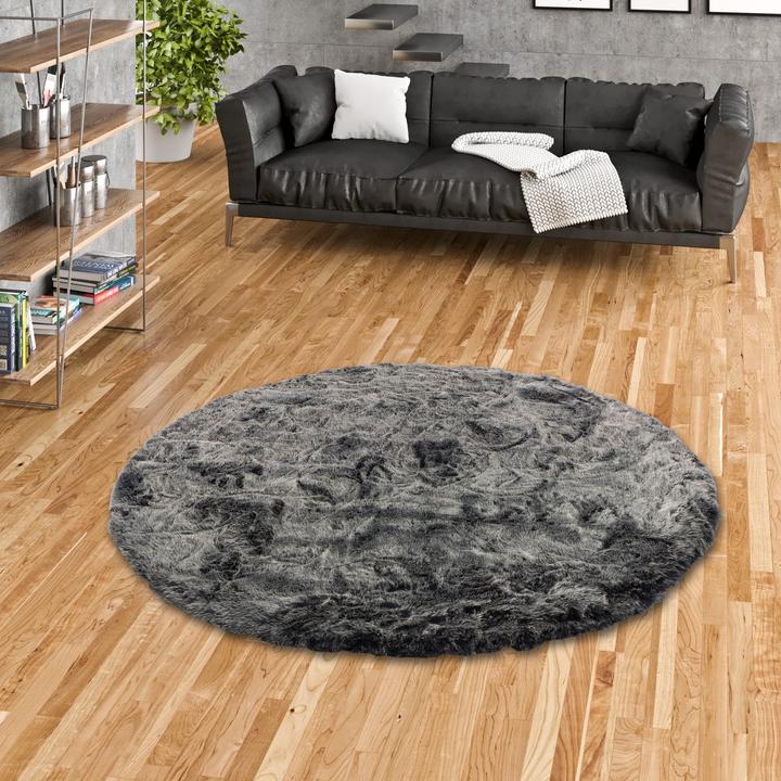 Image du produit Pergamon Tapis de luxe en fourrure super douce Aspen Round Melted (Ø 80 cm)