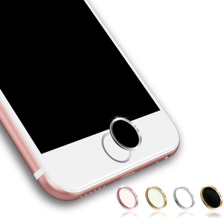 Produktbild Hermex Apple iPad Mini 4 Schutzknopf Home Button Touch ID silber schwarz (1 Stück, IPad Mini 4, iPhone SE, iPad Air 2, iPhone 5S)