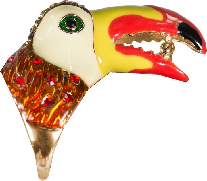 Uzurii Red Amazon Toucan Ring (One Size, 925 Silber)