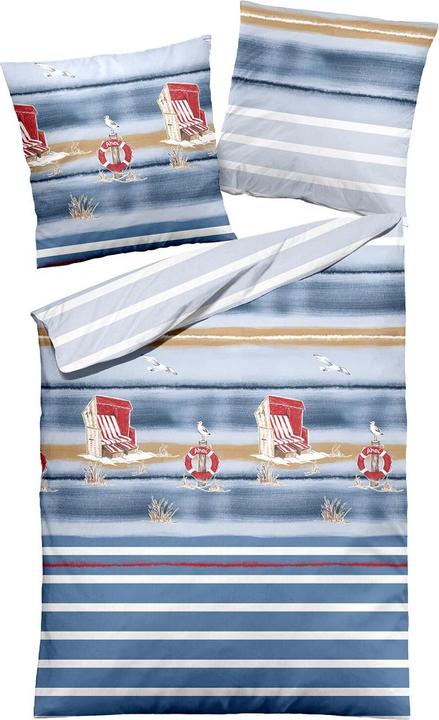 Image du produit Traumschlaf Fauteuil-cabine de plage (Set de linge de lit, 155x200 cm + 80x80 cm)