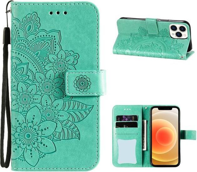 Actual product image Hat Prince Leather book cover sleeve with floral pattern (Apple iPhone 13 Pro Max)