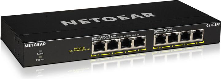 Actual product image Netgear GS308PP-100EUS (8 Ports)