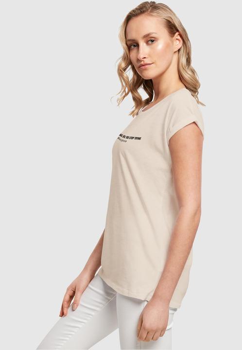 Immagine prodotto Merchcode Maglietta a spalla estesa Never Give Up da donna - 111677 (S)