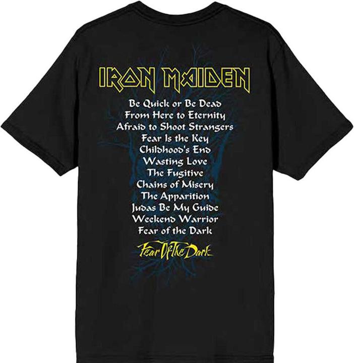 Actual product image Music Brand Unisex Adult Fear Of The Dark Track List T-Shirt (XXL)
