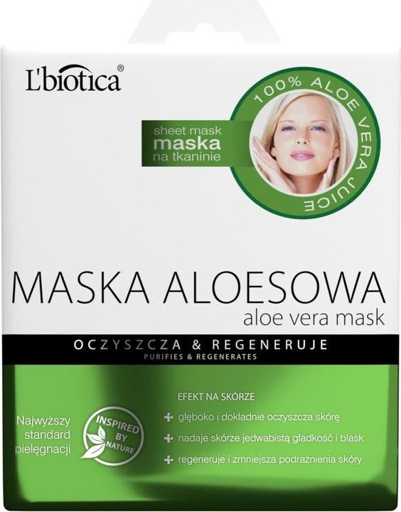 L´Biotica L'BIOTICA Aloe Vera Maske auf Stoff - reinigt & regeneriert 23ml (23 ml)