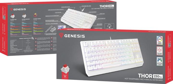Image du produit Genesis herní mechanická klávesnice THOR 230 TKL (US, Filaire)