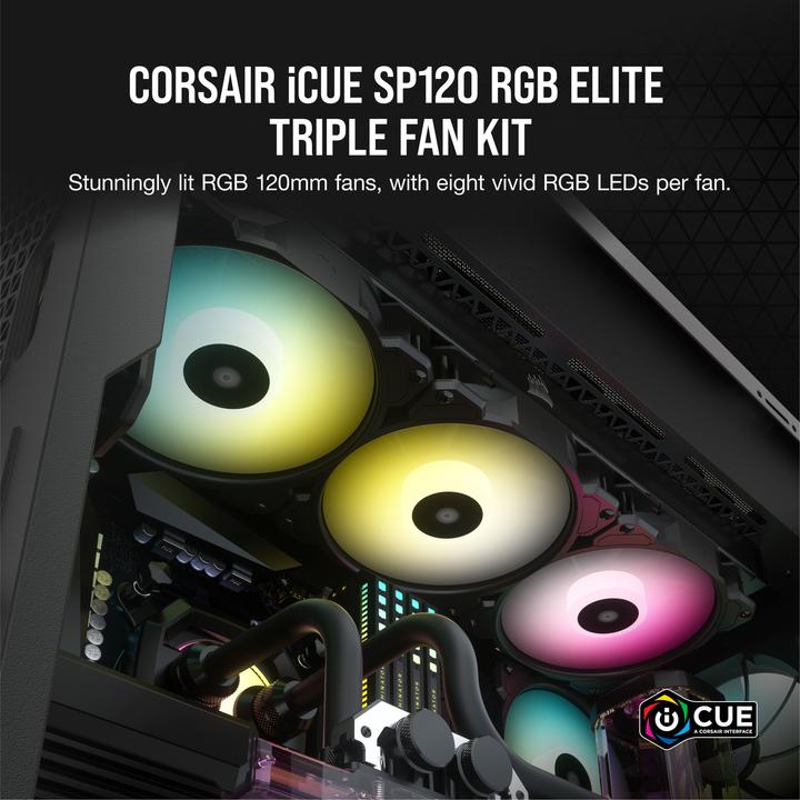 Actual product image Corsair SP120 RGB Elite (120 mm, 3 x)