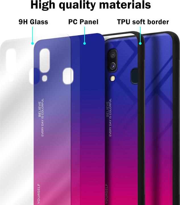 Productafbeelding Cadorabo TPU 2 kleuren glasdekking (Samsung Galaxy A40)