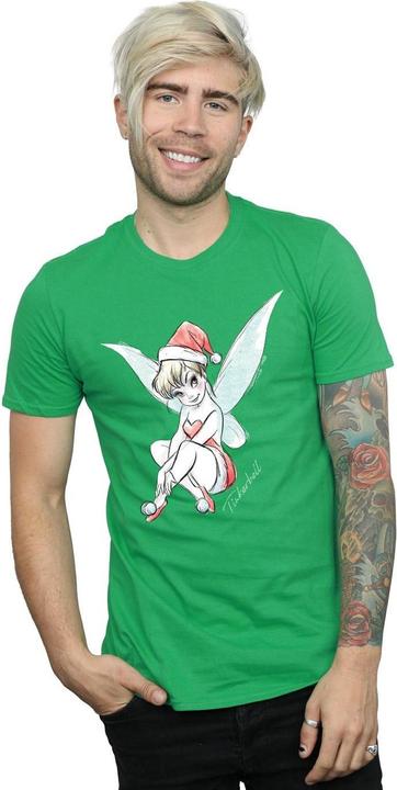 Actual product image Disney Mens Tinkerbell Christmas Fairy T-Shirt (XXL)