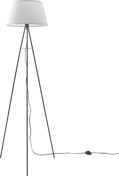 Image du produit Elc Elsika Tripod lampe sur pied, abat-jour en tissu, blanc (E27)