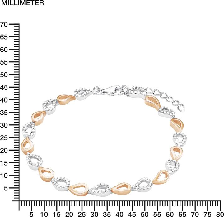 Image du produit Amor Bracelet (21 cm, Argent, Zircone)