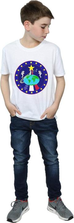Actual product image Nasa Boys Classic Globe Astronauts T-Shirt (140, 146)