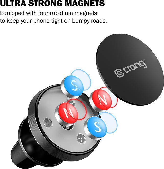 Immagine prodotto Crong Supporto magnetico Smart CRG-CH1-BLK per auto