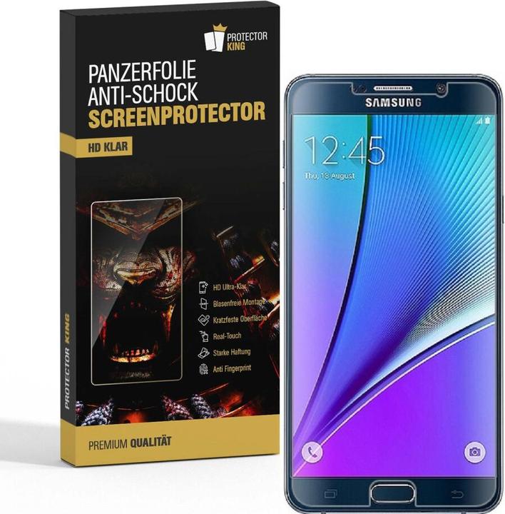 Actual product image Protectorking 3x Panzerfolie Anti-Shock HD Klar (3 Piece, Samsung Galaxy Note 5)