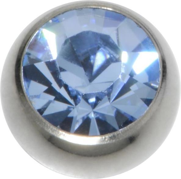 Bijouteria Piercingverschluss (Chirurgenstahl 316L, Kristall)