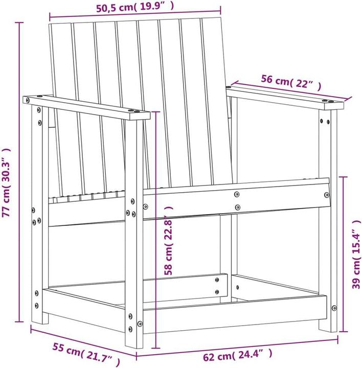 Productafbeelding VidaXL 3-delige tuin loungeset Douglas spar