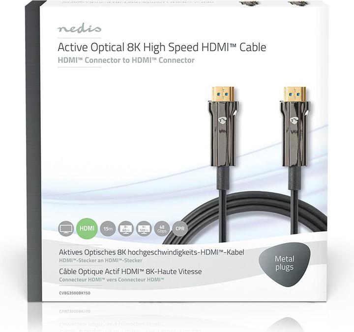 Actual product image Nedis High Speed??HDMI Cable with Ethernet| HDMI Plug|| 8Ka60Hz| - Cable - Digital/D (15 m, HDMI)