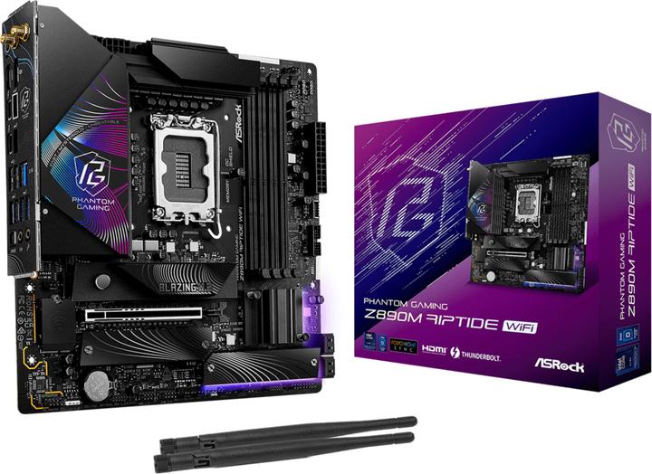 Image du produit AsRock Z890M Riptide WiFi Intel DDR5 S1851 MATX (LGA 1851, Intel Z890, mATX)