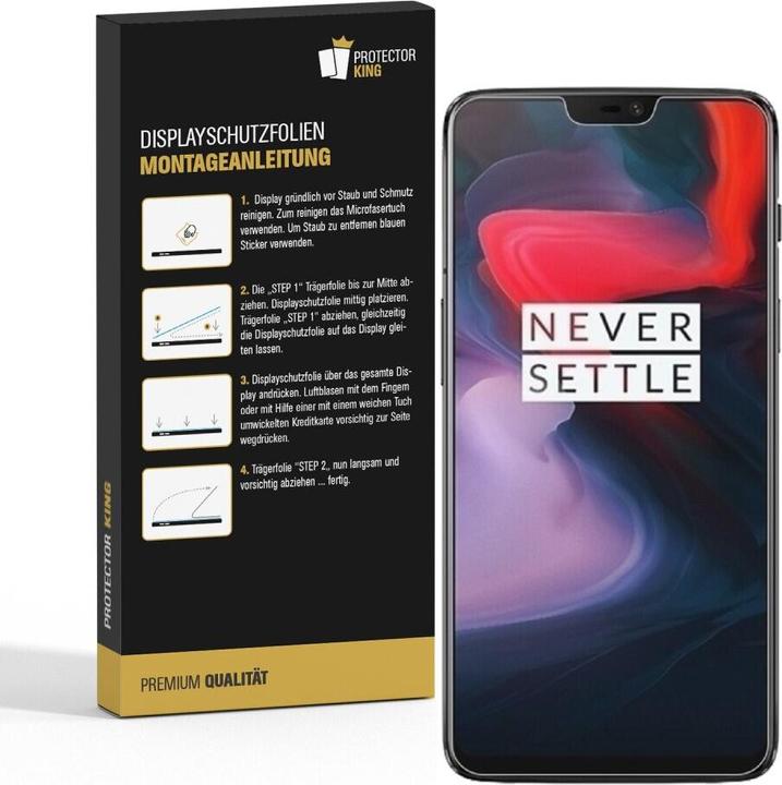Produktbild Protectorking 4x Panzerfolie Anti-Shock HD Klar (4 Stück, OnePlus 6)