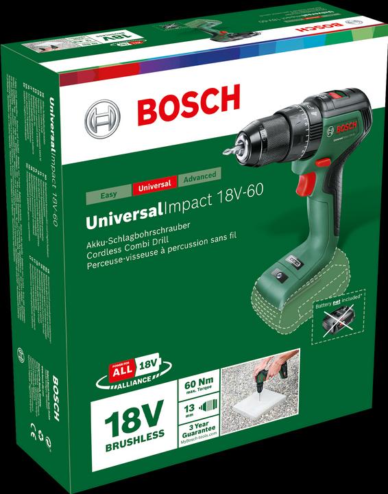 Actual product image Bosch Home & Garden UniversalImpact 18V-60 (Rechargeable battery operated)