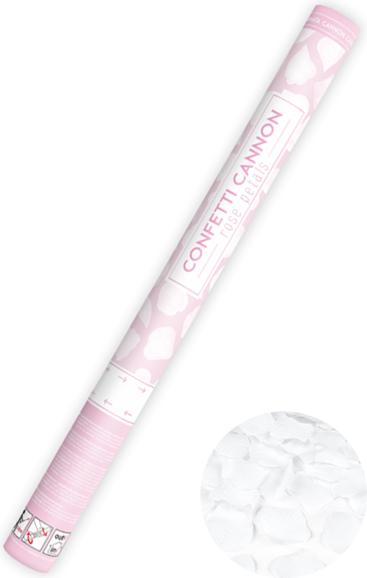 Produktbild Partydeco Konfettikanone - 60cm - Rosenblätter - Weiss