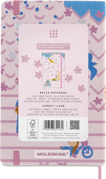 Produktbild Moleskine Notizbücher SAKURA (13 x 21 cm, Liniert, Harter Einband)