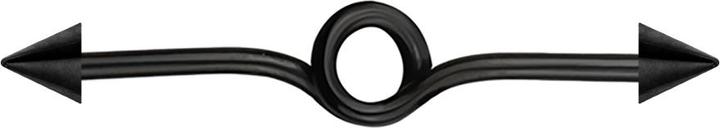 Produktbild Star Piercing Barbell schwarz Schleife mit zwei Cones (Chirurgenstahl 316L, ohne Messing)
