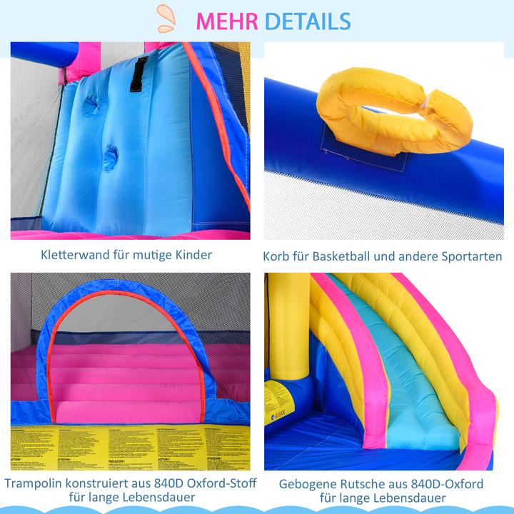 Immagine prodotto Outsunny Castello gonfiabile per bambini con scivolo e piscina
