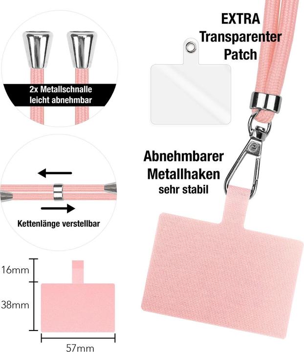 Produktbild Nalia Universal Handykette zum Umhängen mit Pad