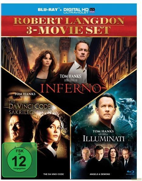 Actual product image Sony The Da Vinci Code - Sacrilege / Illuminati / Inferno (Blu-ray, 2017, German, Italian, English)