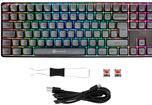 Actual product image Gamiac TKL90G Gaming Tastatur, Kailh Red Switches, RGB - schwarz/grau (DE, Cable)