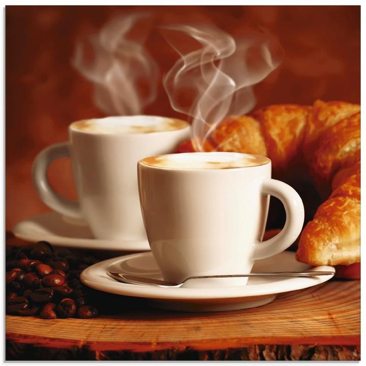 Produktbild Artland Dampfender Cappuccino und Croissant T5XO (20x20 cm)