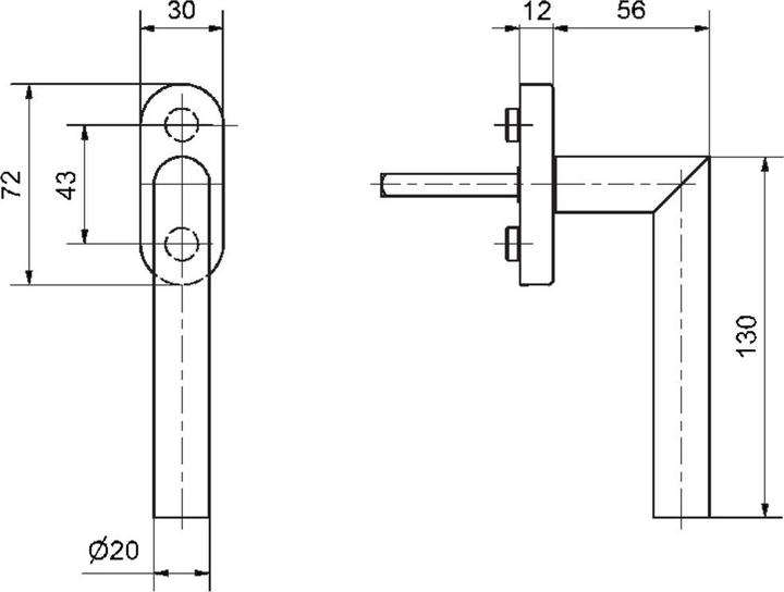 Produktbild Glutz Fenstergriffe 5040/5616 CF Merkur