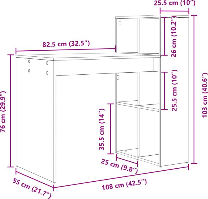 Immagine prodotto VidaXL Scrivania grigio cemento Materiale a base di legno con superficie in cemento Medio