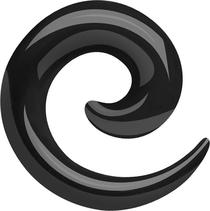 Actual product image Star Piercing Expansion spiral black (without brass, Acrylic)