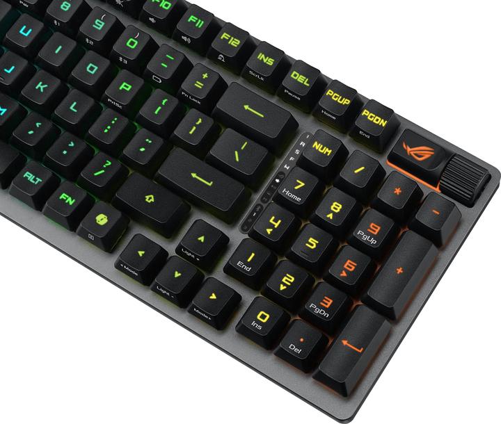 Actual product image ASUS Tastatur ROG Strix Scope II 96 RX Wireless BLK (DE, Wireless, Cable)