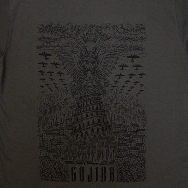 Actual product image Gojira Unisex Adult Demon Village T-Shirt (L)