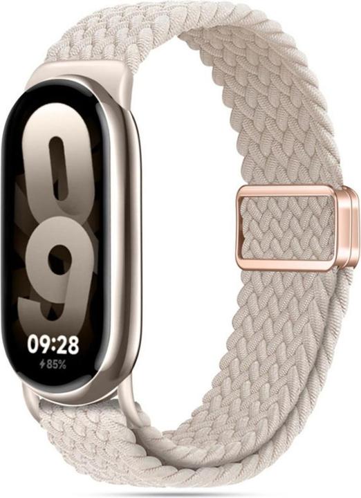 Techsuit - Watchband (W032) - Xiaomi Mi Band 8 / 8 NFC / 9 / 9 NFC - Star Light (Elastik, Edelstahl, Nylon, Textil)