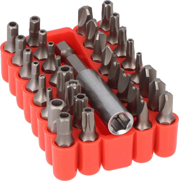 Actual product image FixPoint Universal 33-piece bit set for all common screws (Hexagon socket TX M20, Hexagon socket TX M27, Hexagon socket TX M30, Hexagon socket TX M10, Hexagon socket TX M15, Hexagon socket TX M25, Hexagon socket TX M40, Hexagon socket TX M8, Hexagon socket TX M35)