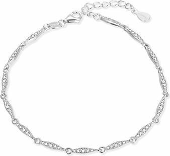 Actual product image Agato Sparkling silver bracelet with zircons AGB757/21