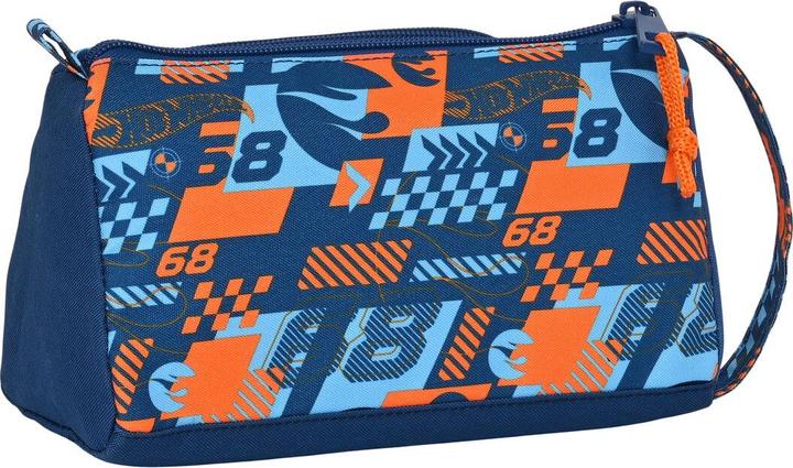 Actual product image Safta Pencil case with accessories Hot Wheels Speed club Orange 20 x 11 x 8.5 cm (32 pieces)