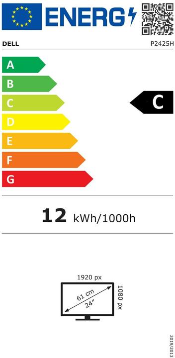 Energy Label Dell P2425HWO (1920 x 1080 pixels, 24")