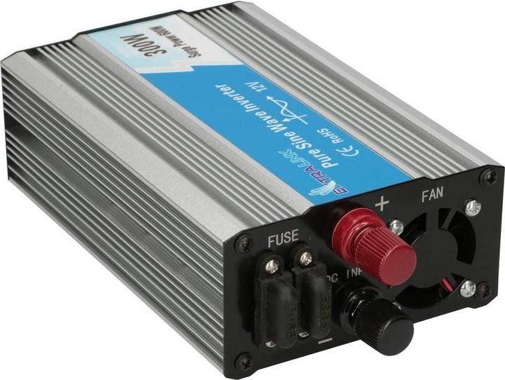 Actual product image Extralink CAR VOLTAGE CONVERTER 12V - 230V, 300W, PURE SINUS OPIP-300W