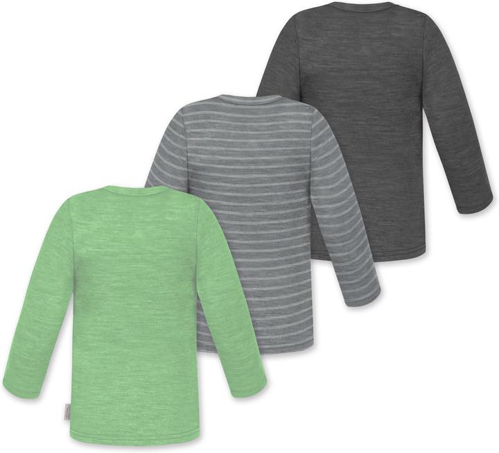 Actual product image Normani 3-pack baby merino longsleeve "Taupo" - 9475 (104)