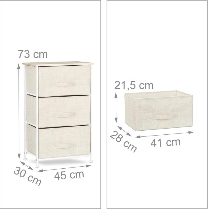 Image du produit Relaxdays Système d?étagère avec tiroirs (45 x 30 x 73 cm)